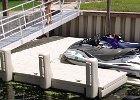 5  Unique installation in fluctuating water. The ramp was fabricated by the owner.  It rides up/down on the dock.