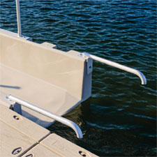 Kayak launch assist grab handles